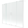 Mexen Velar Duo paroi de baignoire à deux volets coulissants 170 x 150 cm, transparent, blanc - 896-170-000-02-20