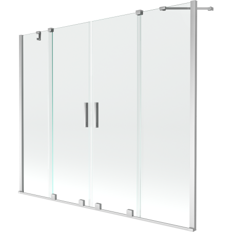 Mexen Velar Duo écran de baignoire 2 volets coulissants 180 x 150 cm, transparent, chrome - 896-180-000-02-01