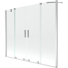 Mexen Velar Duo paroi de baignoire coulissante à 2 sections 200 x 150 cm, transparent, chrome - 896-200-000-02-01