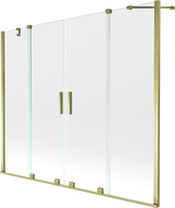 Mexen Velar Duo paroi de baignoire 2 volets coulissants 180 x 150 cm, transparent, doré - 896-180-000-02-50