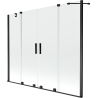 Paroi de baignoire Mexen Velar Duo 2 volets coulissants 180 x 150 cm, transparent, noir - 896-180-000-02-70