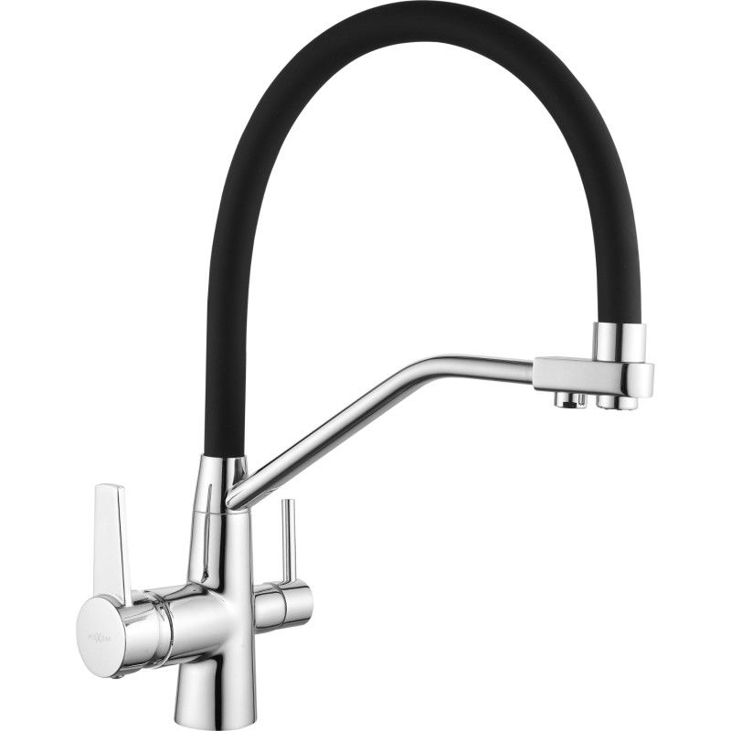 Mitigeur d'évier Mexen Duo, chromé/noir - 671701-07