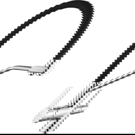 Mexen Duo robinet de cuisine, chrome/noir - 671701-07