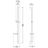 Mexen DS barre de douche avec porte-savon 90 cm, noire - 79383-70