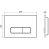 Bouton de rinçage Mexen Fenix 02, blanc mat - 600220