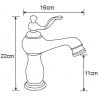 Mexen Vela robinet de lavabo, Chrome - 744500-00