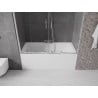 Mexen Velar Duo paroi de bain coulissante à 2 volets 150 x 150 cm, transparent, chromé - 896-150-000-02-01