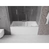 Mexen Velar Duo paroi de baignoire à 2 volets coulissants 160 x 150 cm, transparent, chrome - 896-160-000-02-01