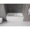 Mexen Velar Duo pare-douche baignoire 2 volets coulissants 160 x 150 cm, transparent, doré - 896-160-000-02-50
