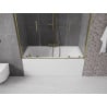 Mexen Velar Duo pare-douche baignoire 2 volets coulissants 160 x 150 cm, transparent, doré - 896-160-000-02-50