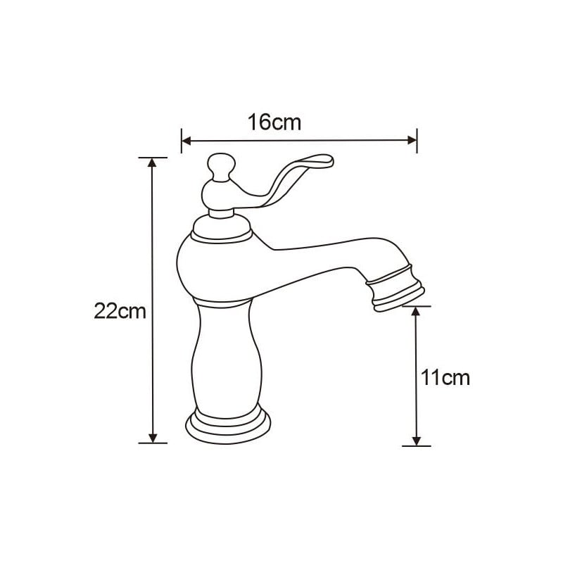 Mexen Vela robinet de lavabo, doré - 744500-50