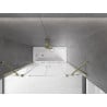Mexen Velar Duo pare-douche baignoire 2 volets coulissants 160 x 150 cm, transparent, doré - 896-160-000-02-50