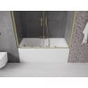 Paroi de bain Mexen Velar Duo à 2 panneaux coulissants 160 x 150 cm, transparent, doré brossé - 896-160-000-02-55