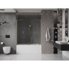 Mexen Velar Paroi de baignoire duo coulissante à 2 volets 160 x 150 cm, transparent, or brossé - 896-160-000-02-55