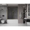Mexen Velar Duo paravent de baignoire 2 volets coulissants 140 x 150 cm, transparent, or brossé - 896-140-000-02-55