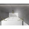 Mexen Velar Duo paravent de baignoire 2 volets coulissants 140 x 150 cm, transparent, or brossé - 896-140-000-02-55