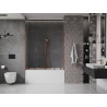 Mexen Velar Duo pare-baignoire 2 volets coulissants 150 x 150 cm, transparent, or rose - 896-150-000-02-60