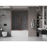 Mexen Velar Duo paroi de baignoire à deux volets coulissants 150 x 150 cm, transparent, or rose - 896-150-000-02-60