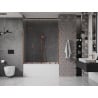 Mexen Velar Duo paroi de baignoire à 2 volets coulissants 160 x 150 cm, transparent, or rose - 896-160-000-02-60