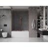 Mexen Velar Duo paroi de baignoire à 2 volets coulissants 160 x 150 cm, transparent, or rose - 896-160-000-02-60