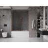 Mexen Velar Duo paroi de baignoire 2 volets coulissants 140 x 150 cm, transparent, cuivre brossé - 896-140-000-02-65