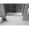 Mexen Velar Duo pare-douche baignoire coulissant à 2 volets 140 x 150 cm, transparent, gris canon brossé - 896-140-000-02-66