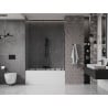 Mexen Velar Duo paroi de baignoire coulissante à 2 volets 140 x 150 cm, transparent, noir - 896-140-000-02-70