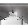 Mexen Velar Duo paroi de baignoire 2 volets coulissants 140 x 150 cm, transparent, noir - 896-140-000-02-70