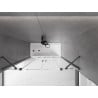 Mexen Velar Duo paroi de baignoire coulissante 2 vantaux 160 x 150 cm, transparent, noir - 896-160-000-02-70