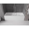 Mexen Velar Duo paroi de baignoire coulissante à 2 sections 200 x 150 cm, transparent, chrome - 896-200-000-02-01