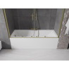Mexen Velar Duo paroi de baignoire 2 volets coulissants 180 x 150 cm, transparent, or brossé - 896-180-000-02-55