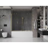 Mexen Velar Duo paroi de baignoire 2 volets coulissants 180 x 150 cm, transparent, or brossé - 896-180-000-02-55