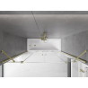 Mexen Velar Duo paroi de baignoire 2 volets coulissants 180 x 150 cm, transparent, or brossé - 896-180-000-02-55