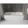 Mexen Velar Paroi de baignoire duo à 2 volets coulissants 200 x 150 cm, transparent, or brossé - 896-200-000-02-55