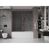 Mexen Velar Duo paravent de baignoire à 2 panneaux coulissants 170 x 150 cm, transparent, or rose - 896-170-000-02-60