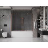 Mexen Velar Duo paravent de baignoire 2 volets coulissants 200 x 150 cm, transparent, or rose - 896-200-000-02-60