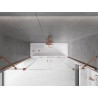 Mexen Velar Duo paravent de baignoire 2 volets coulissants 200 x 150 cm, transparent, or rose - 896-200-000-02-60