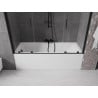 Mexen Velar Duo paravent de baignoire coulissant à 2 volets 170 x 150 cm, transparent, noir - 896-170-000-02-70
