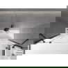 Mexen Velar Duo écran de baignoire à 2 ailes coulissante 170 x 150 cm, transparent, Noir - 896-170-000-02-70