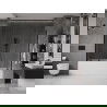 Mexen Velar Duo paroi de baignoire 2 volets coulissants 200 x 150 cm, transparent, noir - 896-200-000-02-70
