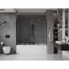 Mexen Velar Duo paroi de baignoire 2 volets coulissants 200 x 150 cm, transparent, noir - 896-200-000-02-70