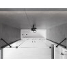 Mexen Velar Duo paravent de baignoire à 2 panneaux coulissants 200 x 150 cm, transparent, noir - 896-200-000-02-70