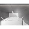 Mexen Velar Duo paroi de baignoire à 2 volets coulissants 140 x 150 cm, transparent, blanc - 896-140-000-02-20