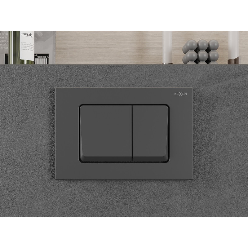 Mexen Fenix 10 XS bouton de chasse d'eau, gris canon - 601066