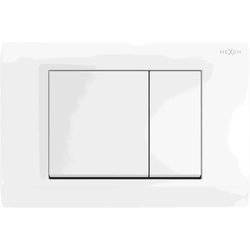 Bouton de chasse d'eau Mexen Fenix 01, blanc mat - 600120