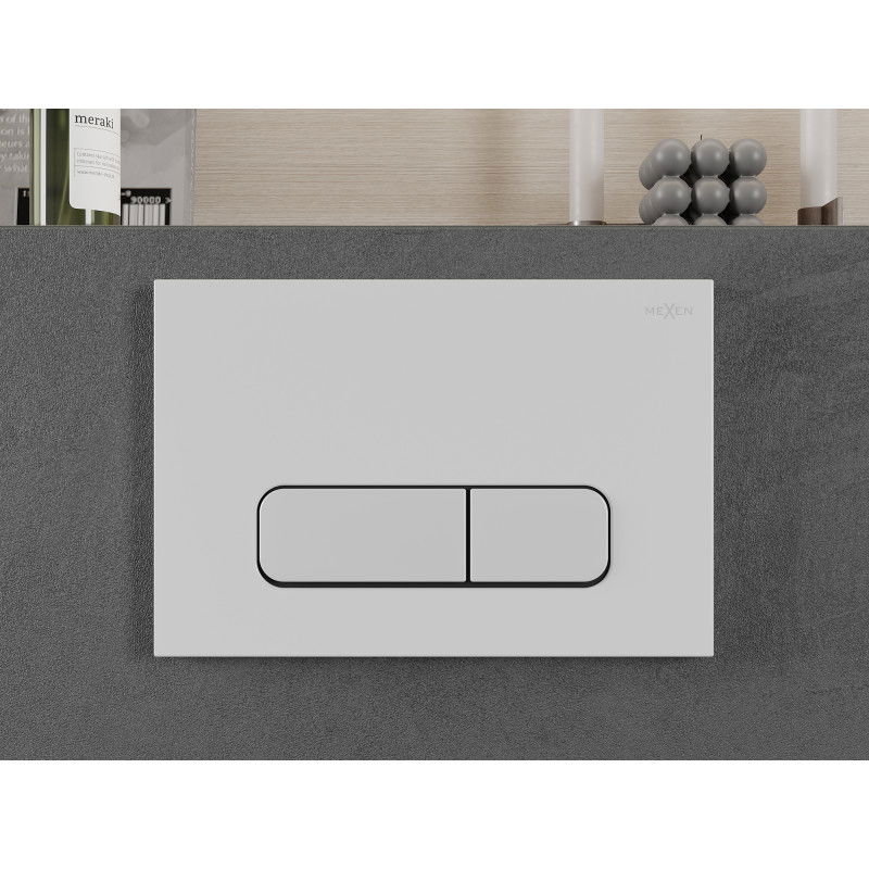 Mexen Fenix 02 bouton de chasse d'eau, blanc mat - 600220