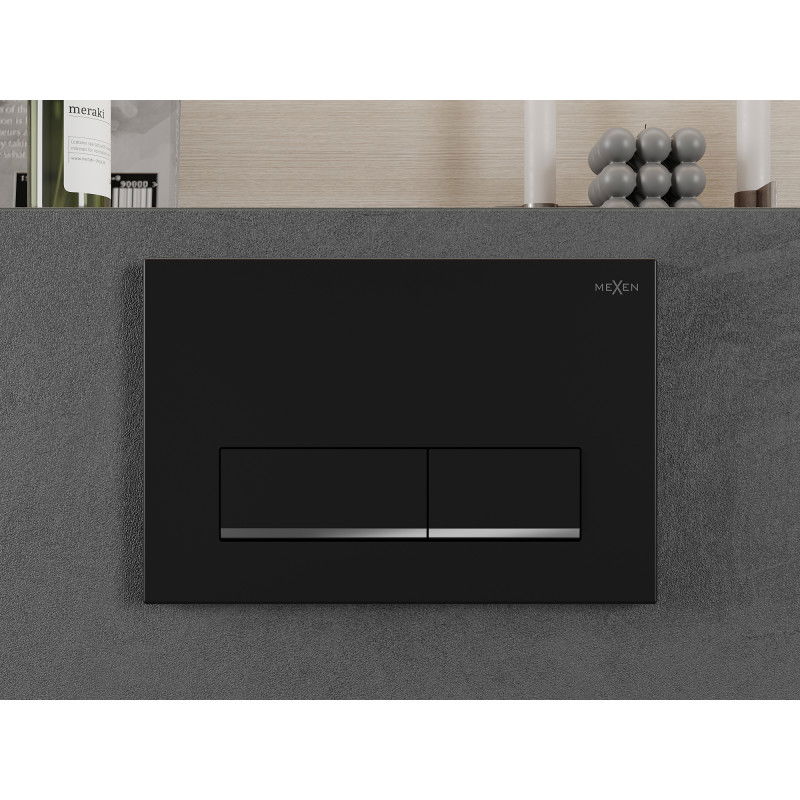 Mexen Fenix 12 bouton de chasse d'eau, noir mat - 601203