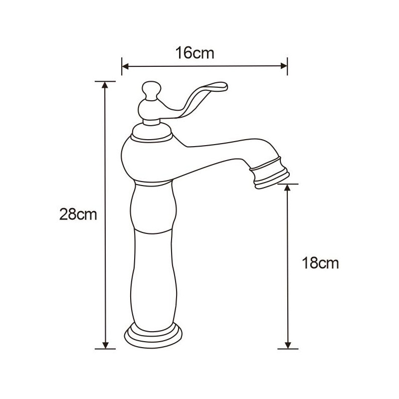 Mexen Vela robinet de lavabo haut, doré - 744510-50