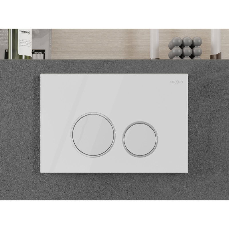 Mexen Fenix 05  bouton de chasse, blanc brillant - 600500