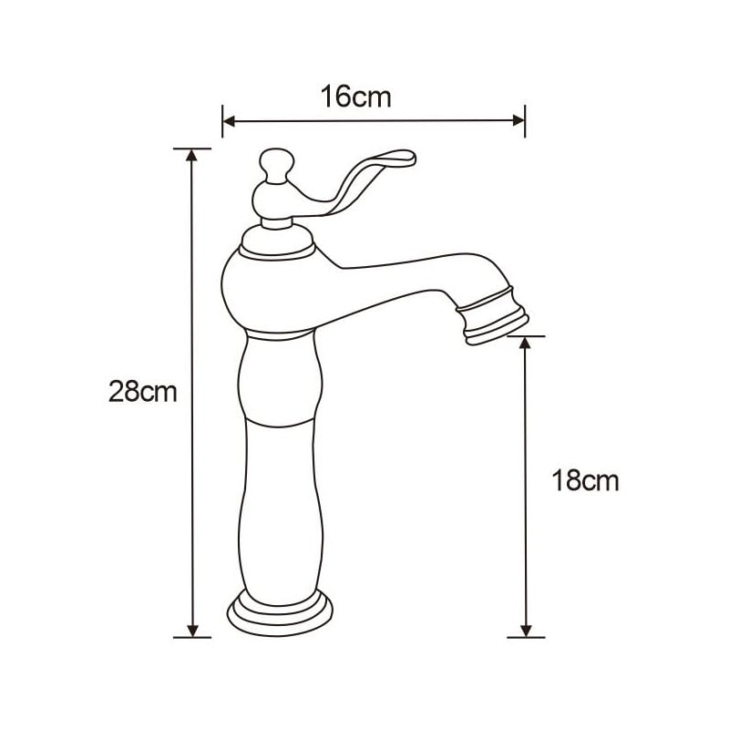Mexen Vela robinet de lavabo haut, noir - 744510-70